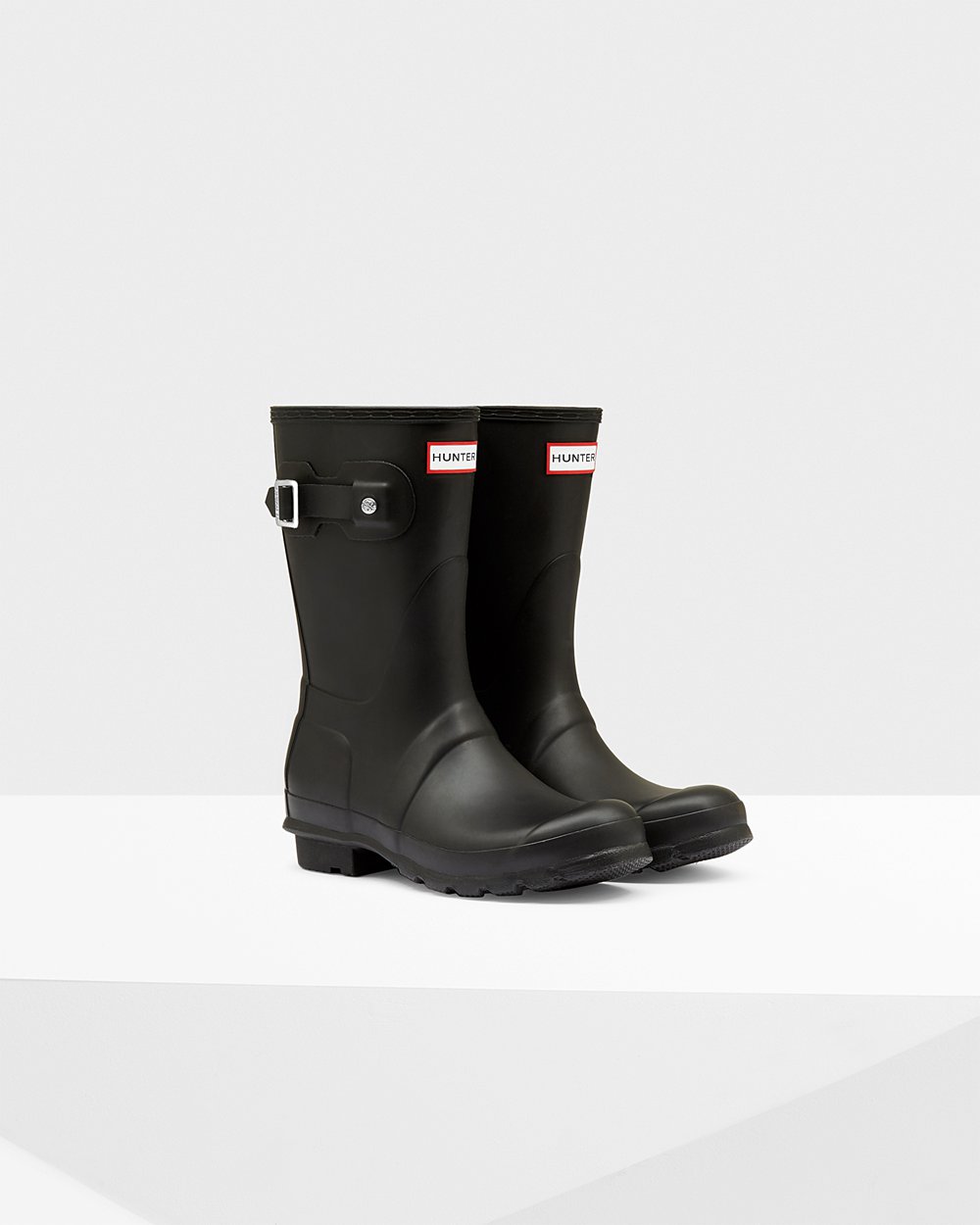 Womens Short Rain Boots - Hunter Original (47UFZPREA) - Black